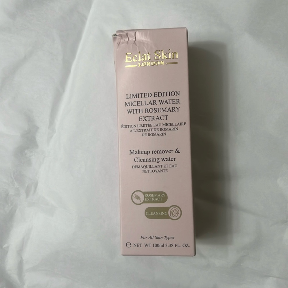 Eclat skin London limited edition micellar water with Rosemary extract NIB